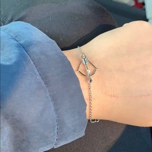silver cupid’s bow bracelet